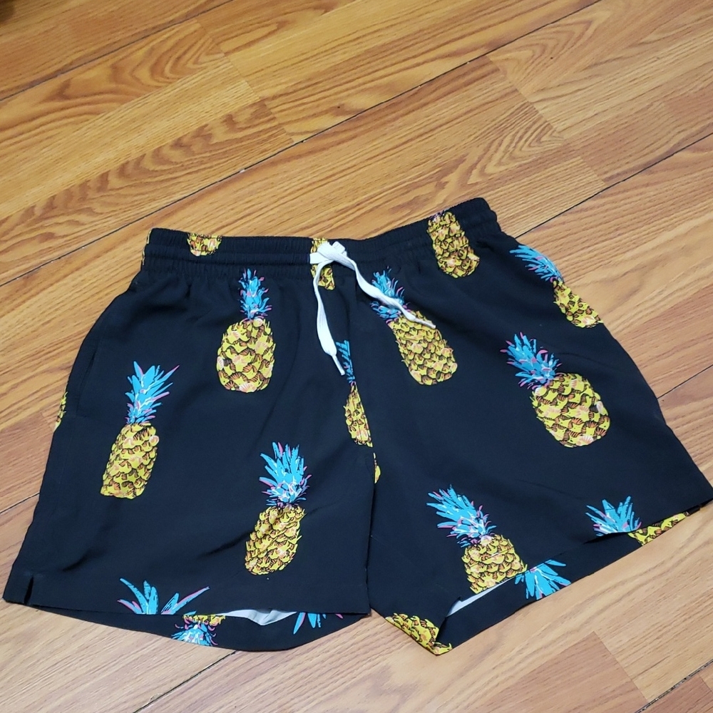 CHUBBIES Pineapple‎ Sundaes Print Black Swim Shorts